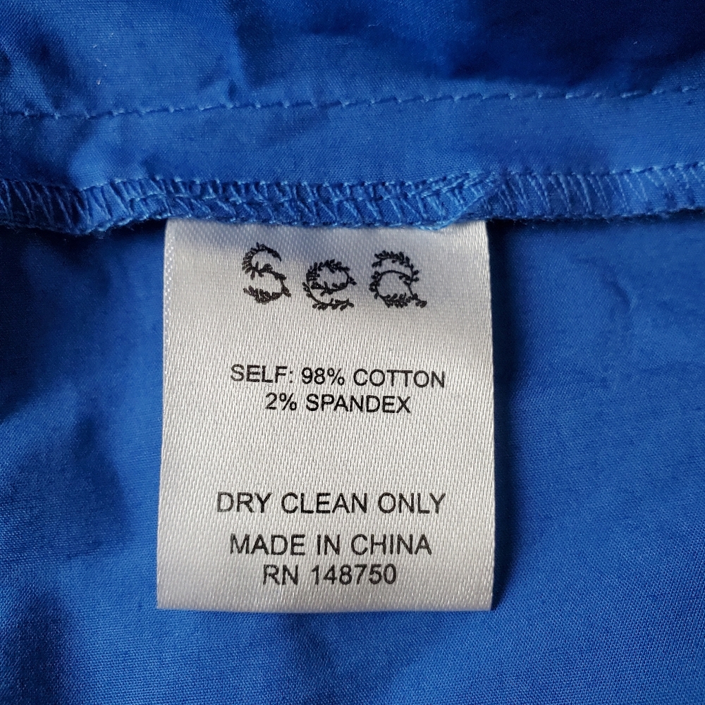 SEA New York Royal Blue Smocked Tiered Mini Skirt Size L NWT Cotton Blend - Picture 4 of 5